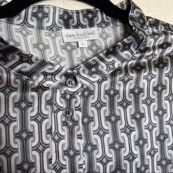 Dea Kudibal SERENITY Silk Chains Grey Dress Women’s Size Large - Picture 10 of 12